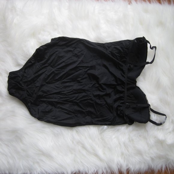 Sexy Black Lace Lingerie Bodysuit Padded Demi Bra Convertible Straps 36B M - Picture 6 of 10
